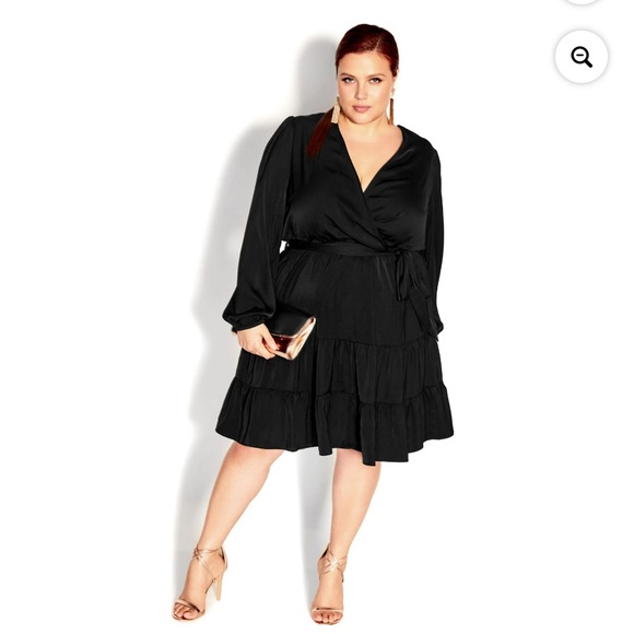 City Chic Dresses & Skirts - City Chic Black Long Sleeve Dress